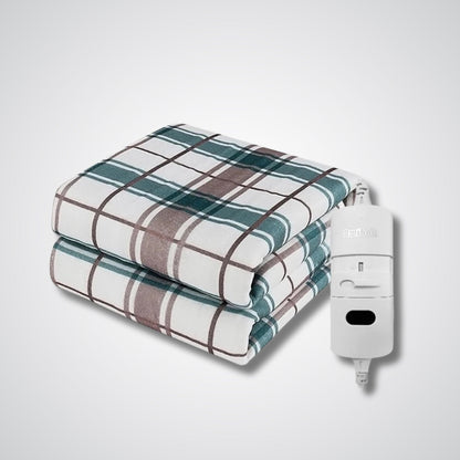 Couverture chauffante électrique ThermiSoft Deluxe™ Gris et vert / 70x150 cm