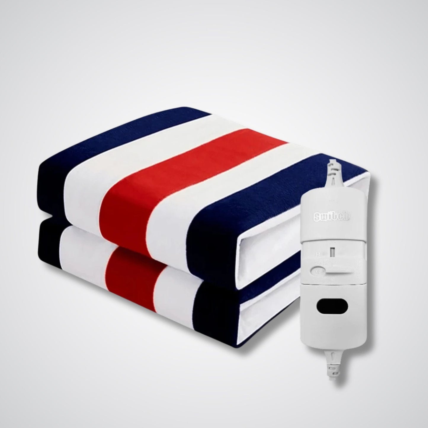 Couverture chauffante électrique ThermiSoft Deluxe™ Rouge et bleu / 70x150 cm