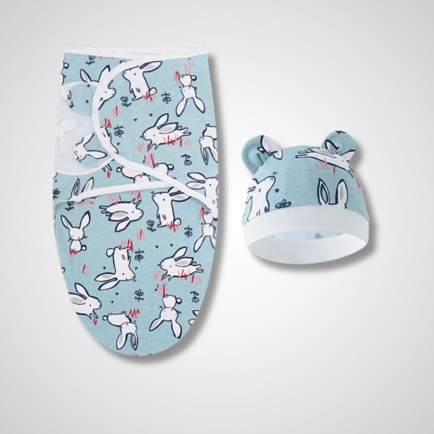 Couverture emmaillotage Modèle DreamNest™ Lapin bleu