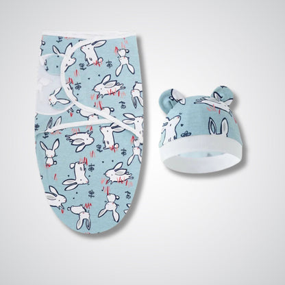 Couverture emmaillotage Modèle DreamNest™ Lapin bleu