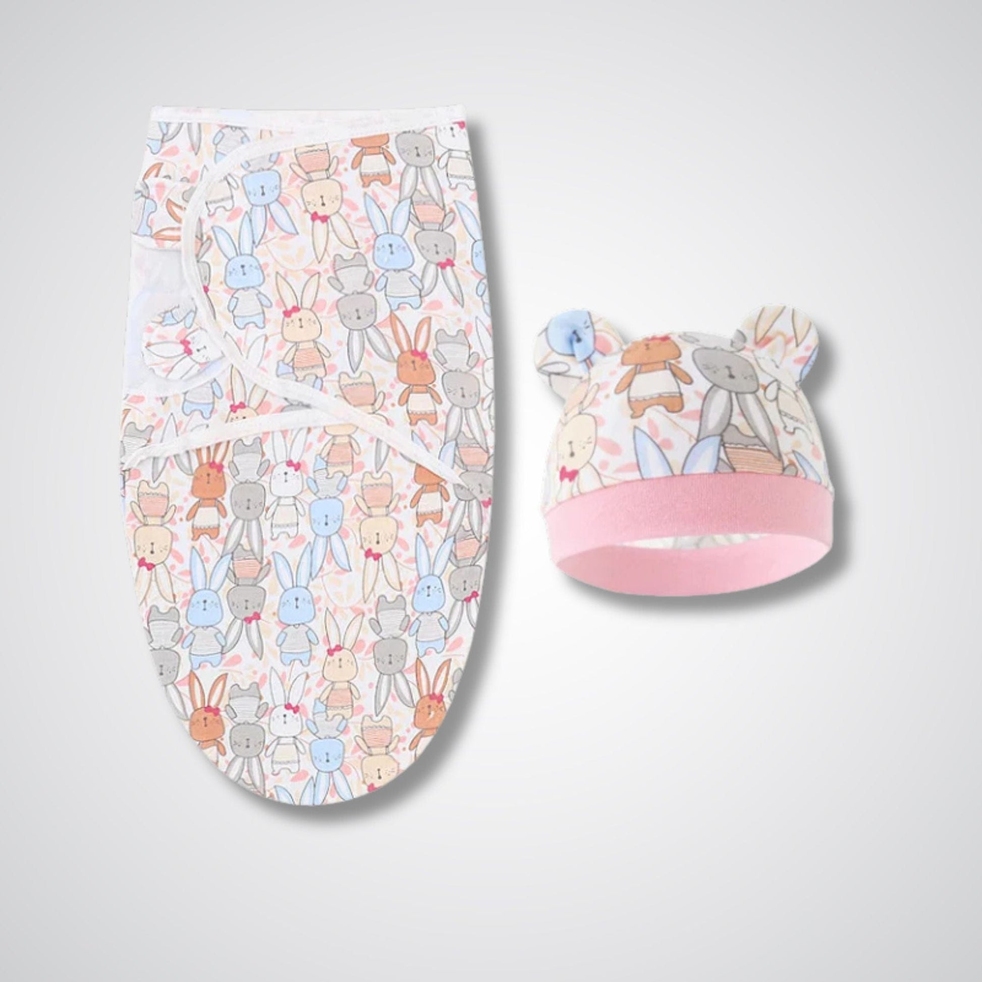 Couverture emmaillotage Modèle DreamNest™ Lapin rose