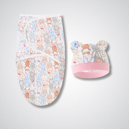 Couverture emmaillotage Modèle DreamNest™ Lapin rose