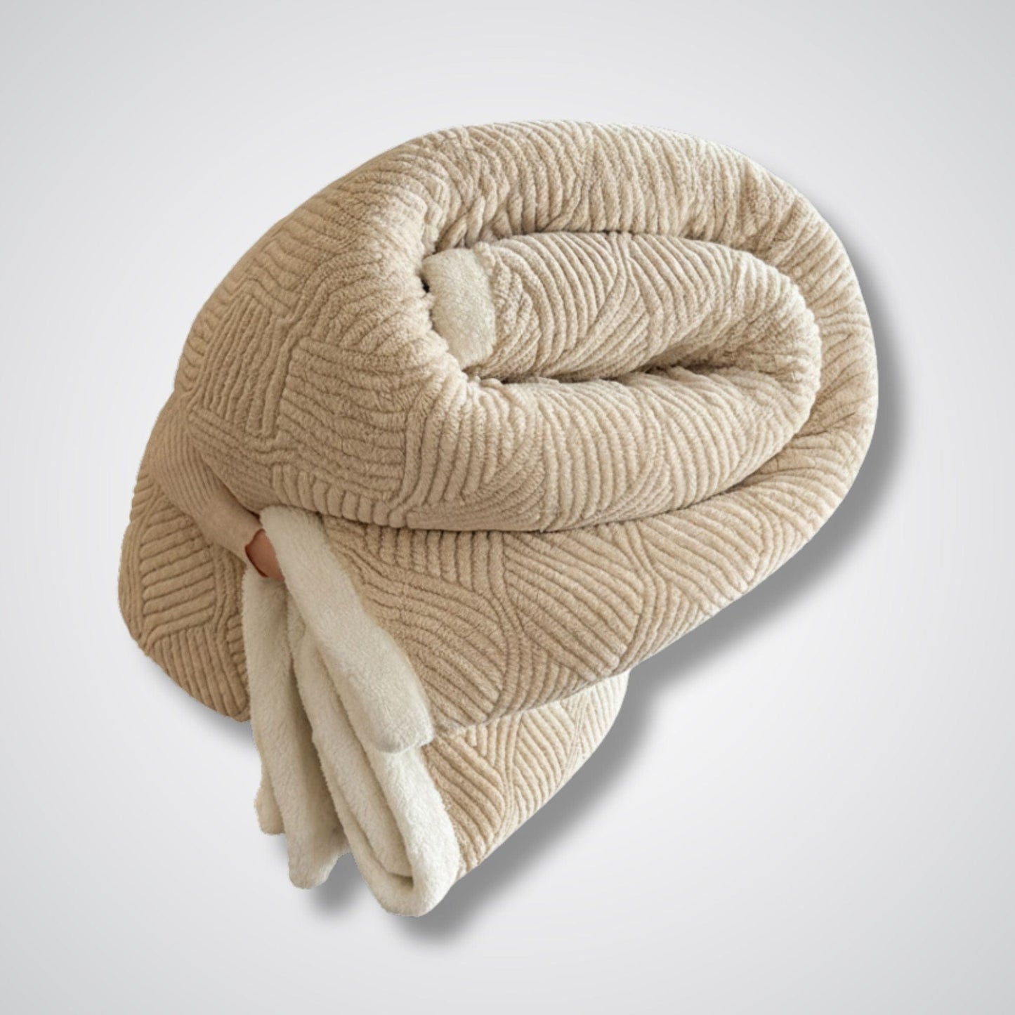 Couverture en laine Auréa Comfort™ – Élégance & chaleur naturelle Beige / 150x200cm Ensemble de 3 pièces