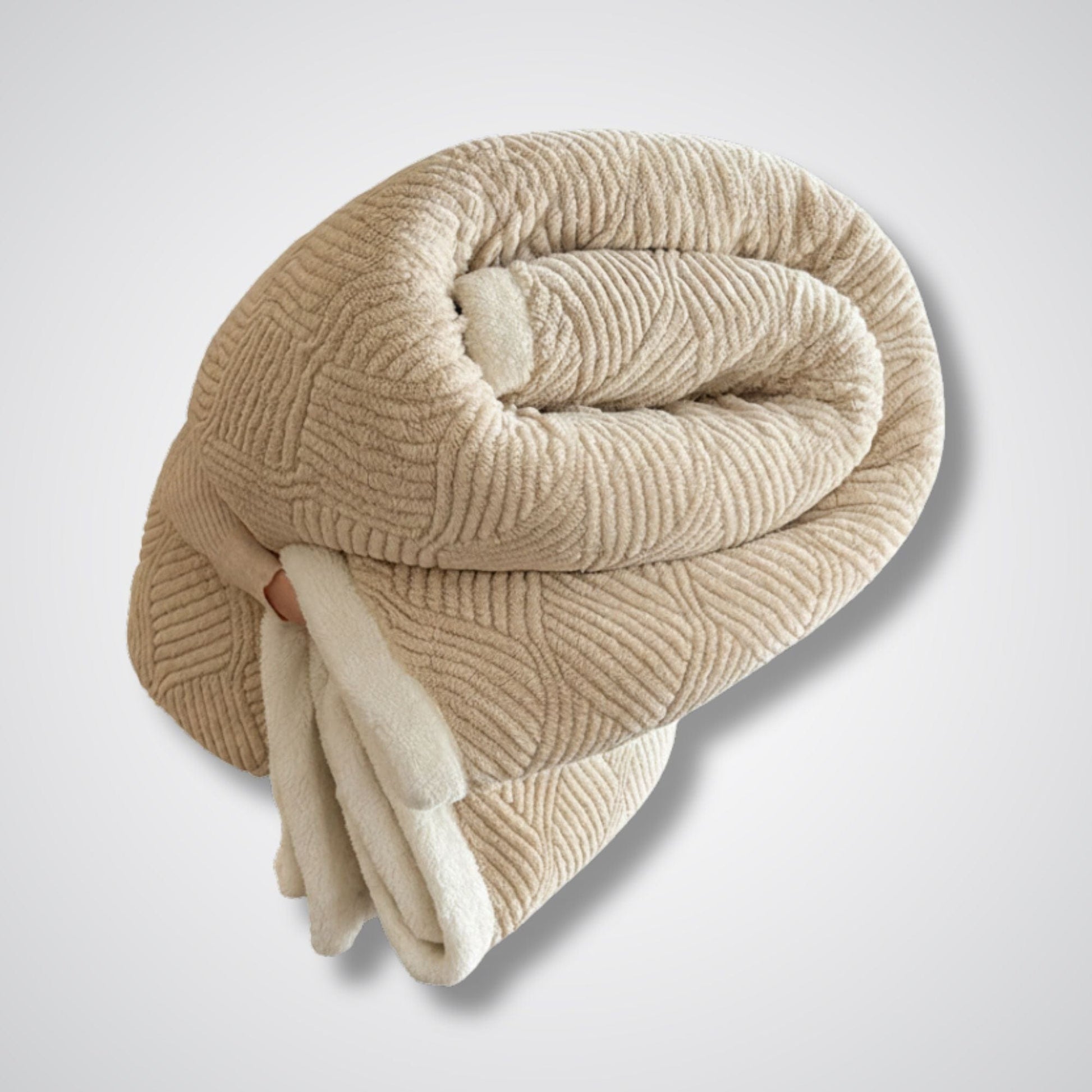 Couverture en laine Auréa Comfort™ – Élégance & chaleur naturelle Beige / 150x200cm Ensemble de 3 pièces