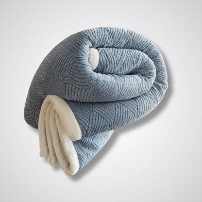 Couverture en laine Auréa Comfort™ – Élégance & chaleur naturelle Bleu / 150x200cm Ensemble de 3 pièces