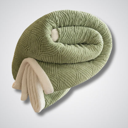 Couverture en laine Auréa Comfort™ – Élégance & chaleur naturelle Vert / 200x230cm 1 Couverture