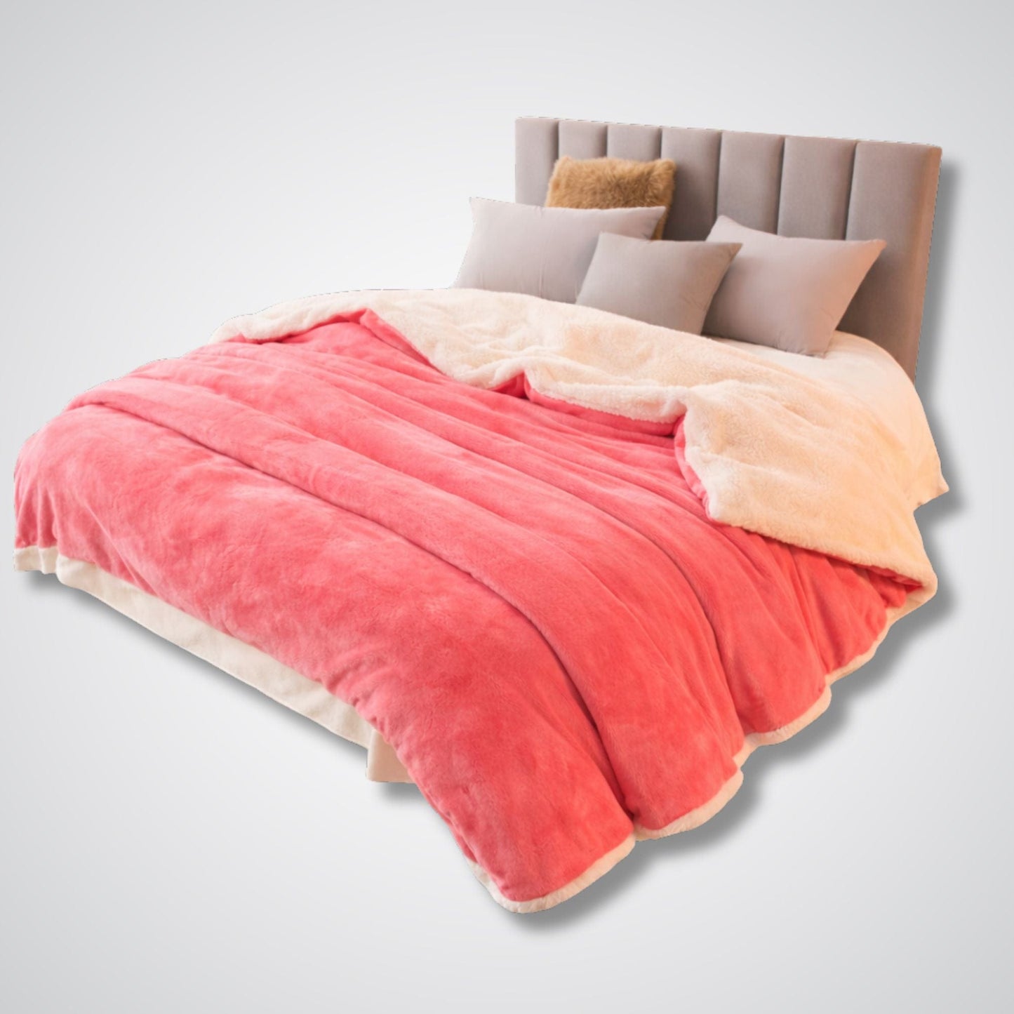 Couverture en laine Lunara Prestige™ – Élégance & confort naturel Rose foncé / 200x230cm