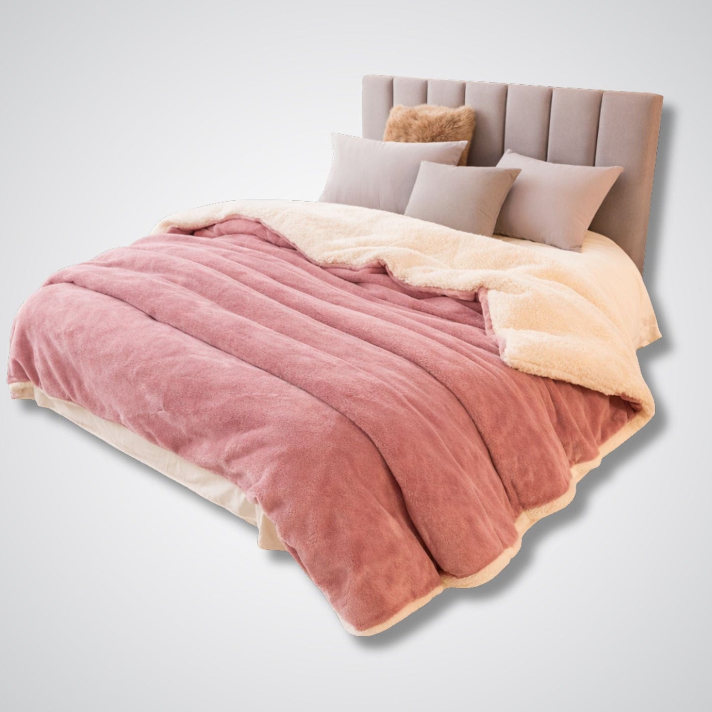 Couverture en laine Lunara Prestige™ – Élégance & confort naturel Rouge / 200x230cm