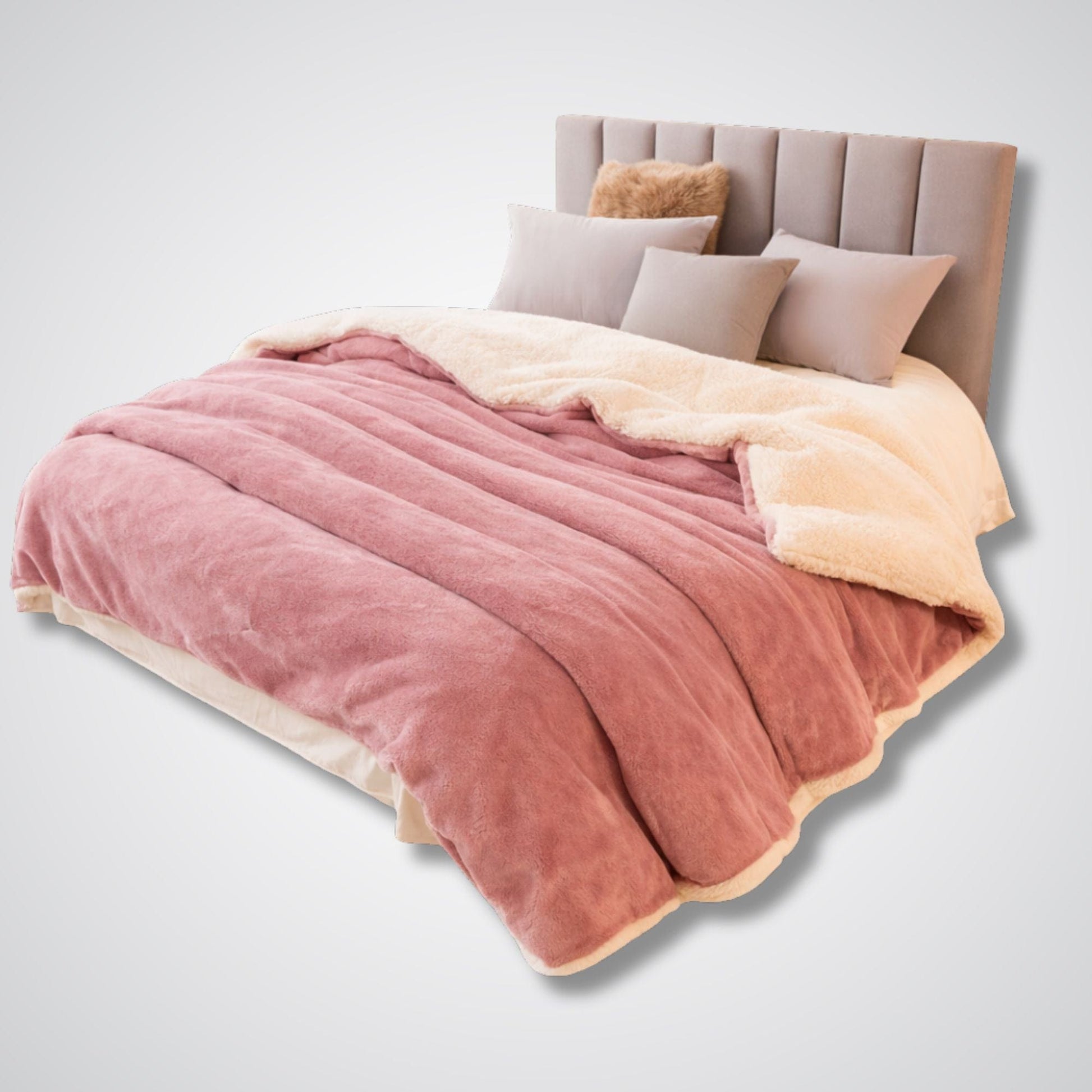 Couverture en laine Lunara Prestige™ – Élégance & confort naturel Rouge / 200x230cm