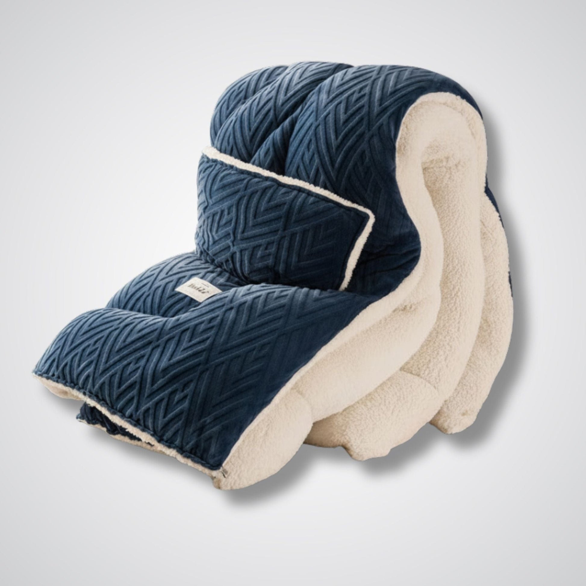 Couverture lestée - ThermoLamb™ Bleu / Blanc / 150x200 cm 2.5kg