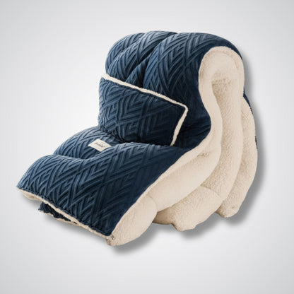 Couverture lestée - ThermoLamb™ Bleu / Blanc / 150x200 cm 2.5kg