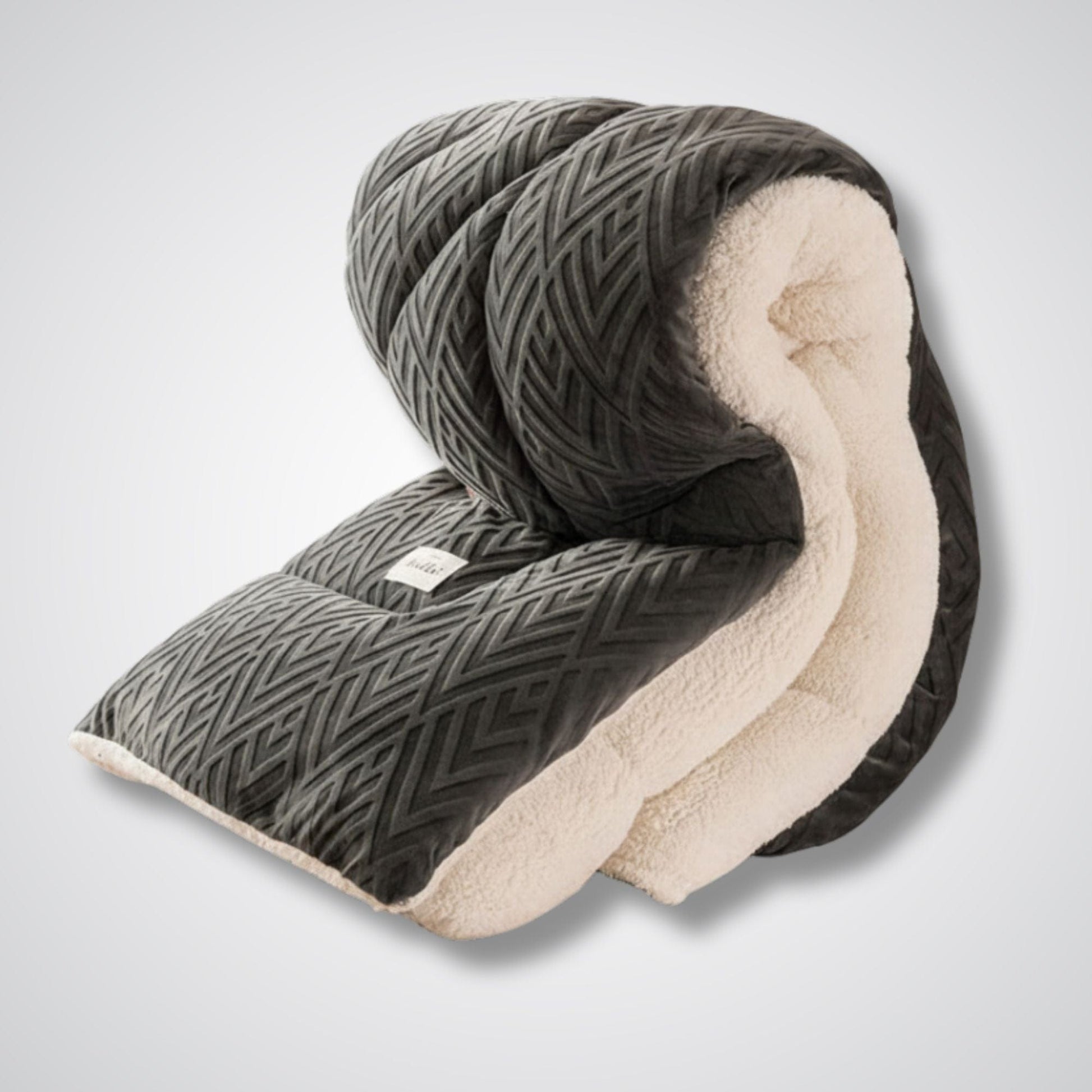 Couverture lestée - ThermoLamb™ Gris Foncé / Blanc / 220x240 cm 5kg