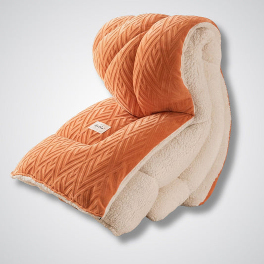 Couverture lestée - ThermoLamb™ Orange / Blanc / 150x200 cm 3kg