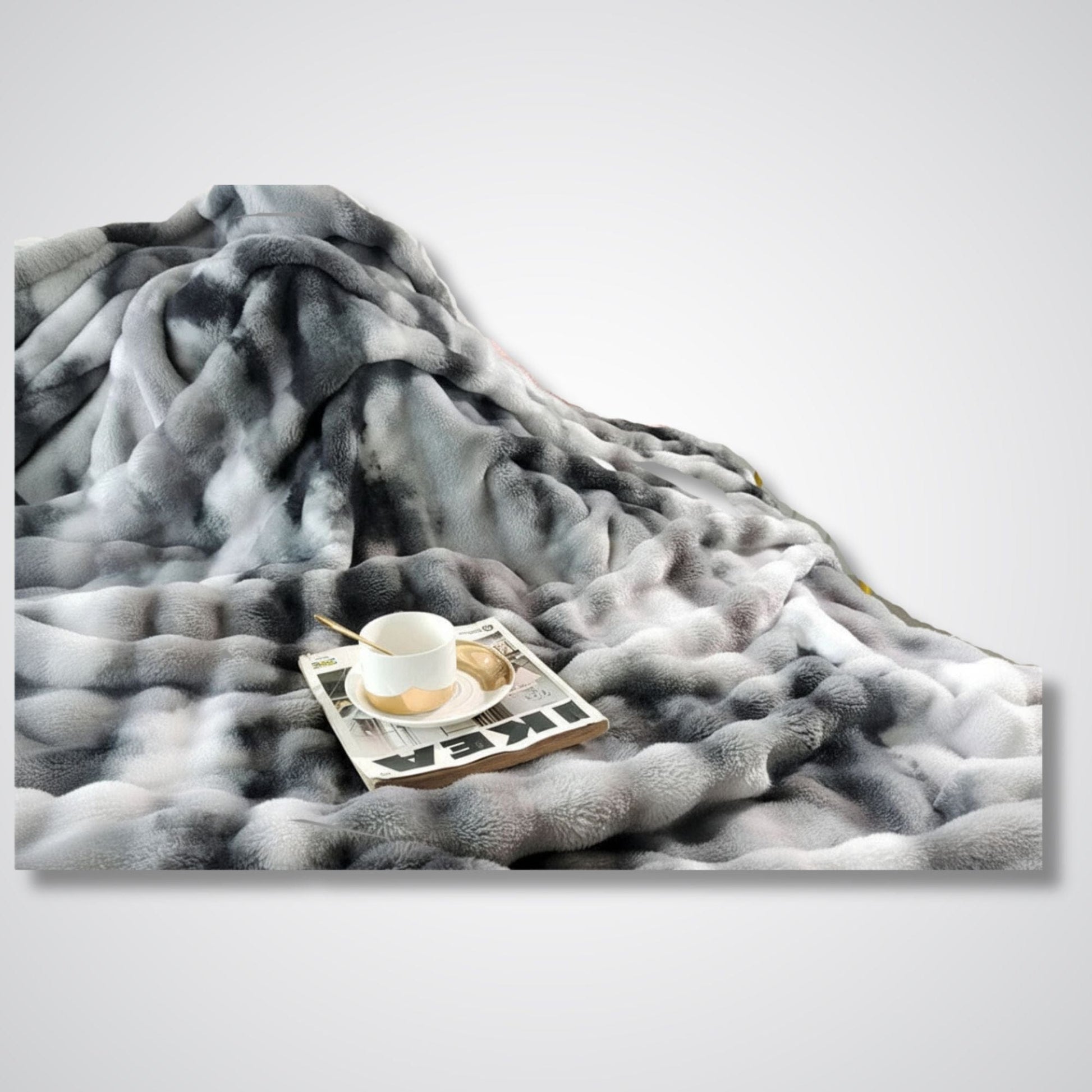 Couverture polaire - Modèle BubbleTherm™ Gris / 180x200 cm