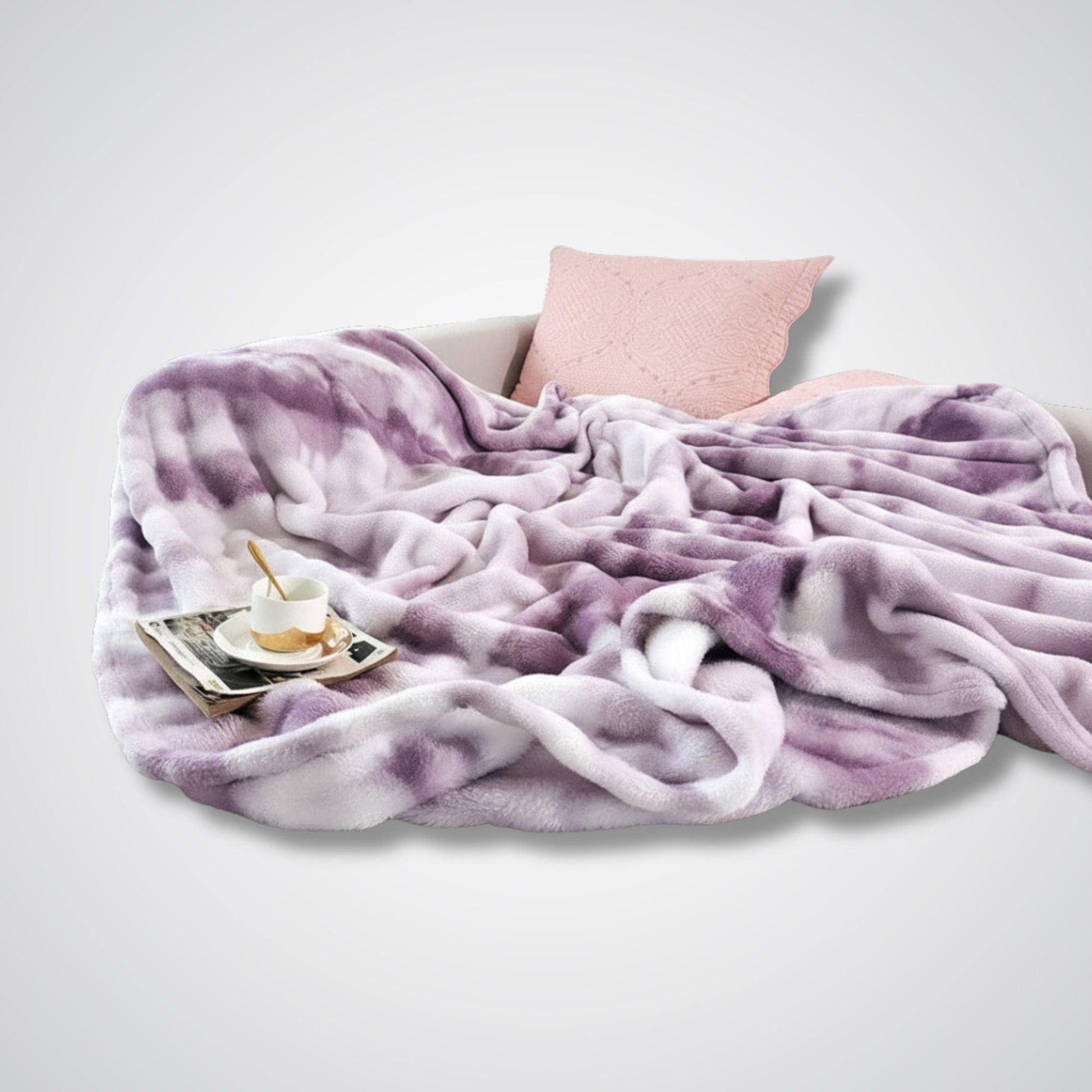 Couverture polaire - Modèle BubbleTherm™ Violet / 180x200 cm