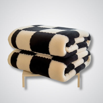 Couverture polaire - Modèle CheckFur™ Noir / 200x230 cm 3 pièces
