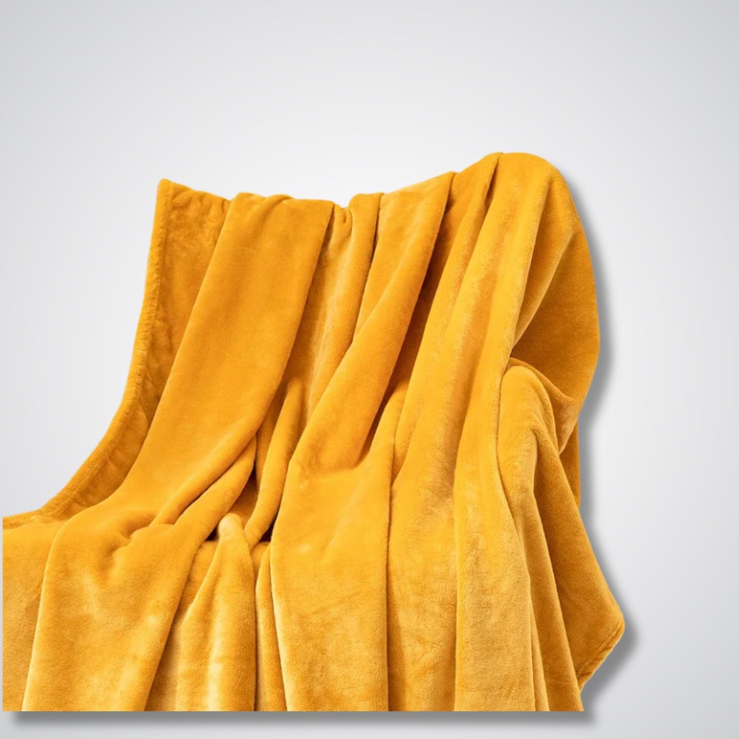 Couverture polaire - Modèle CozyHeritage™ Jaune / 200x230 cm