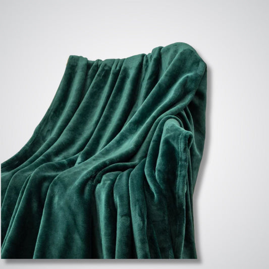 Couverture polaire - Modèle CozyHeritage™ Vert / 150x200 cm