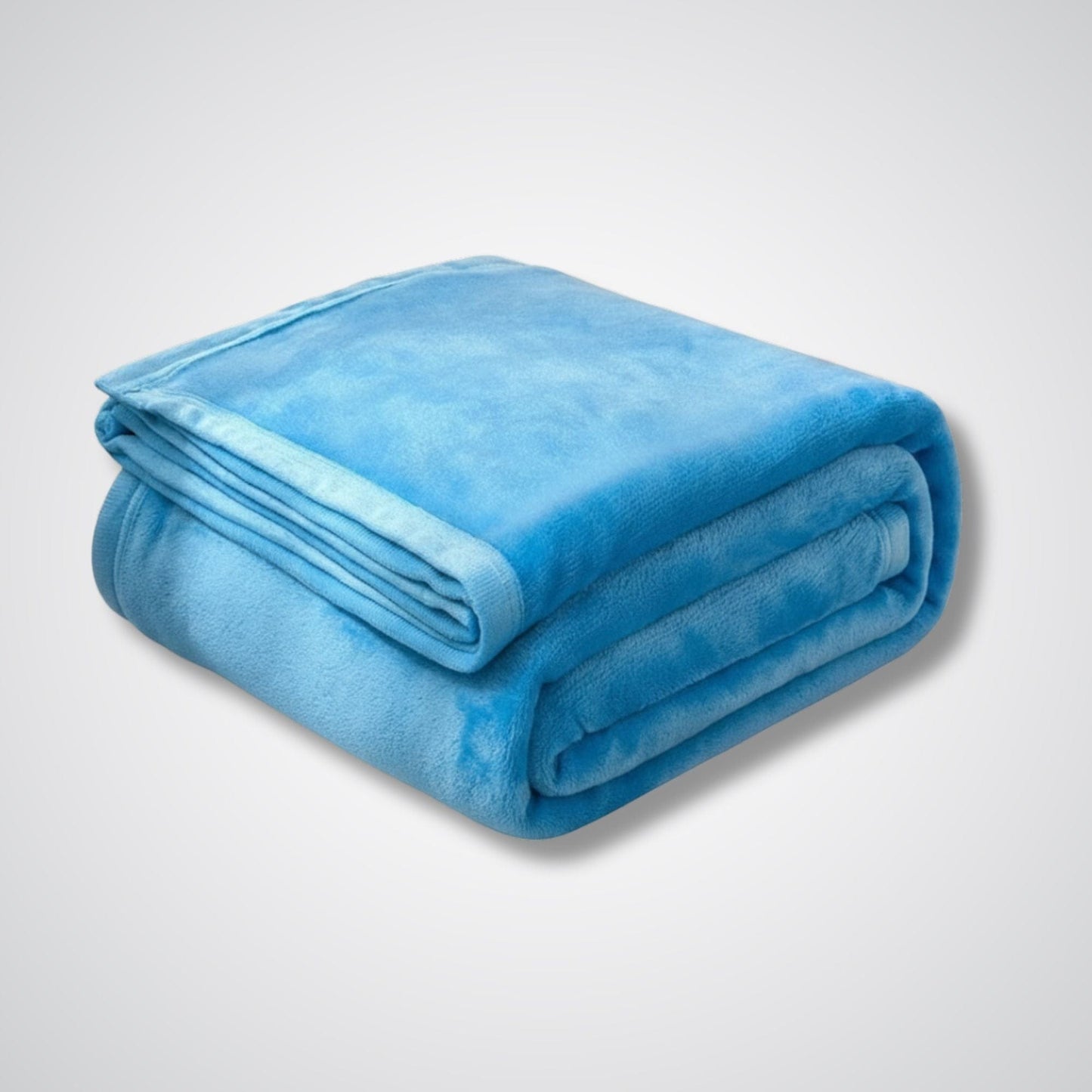 Couverture polaire - Modèle CozyMerge™ Bleu ciel / 120x200 cm