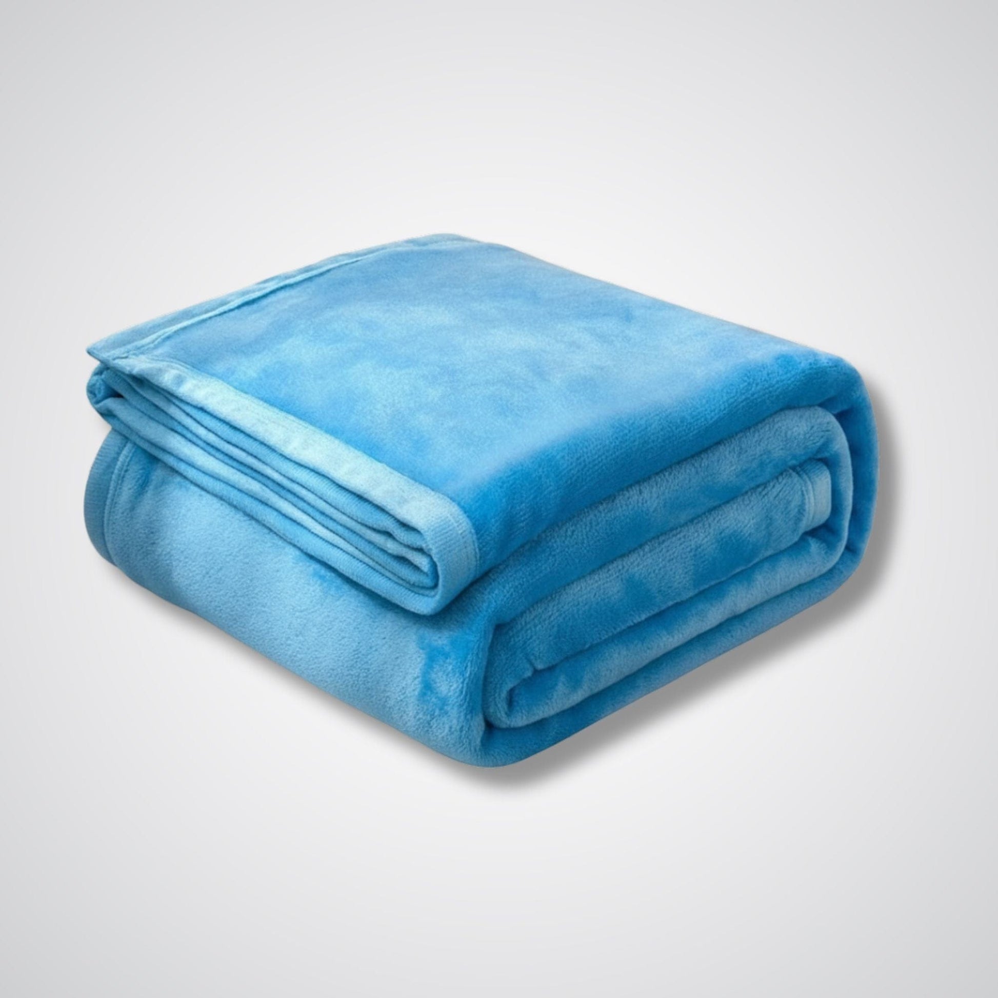 Couverture polaire - Modèle CozyMerge™ Bleu ciel / 120x200 cm