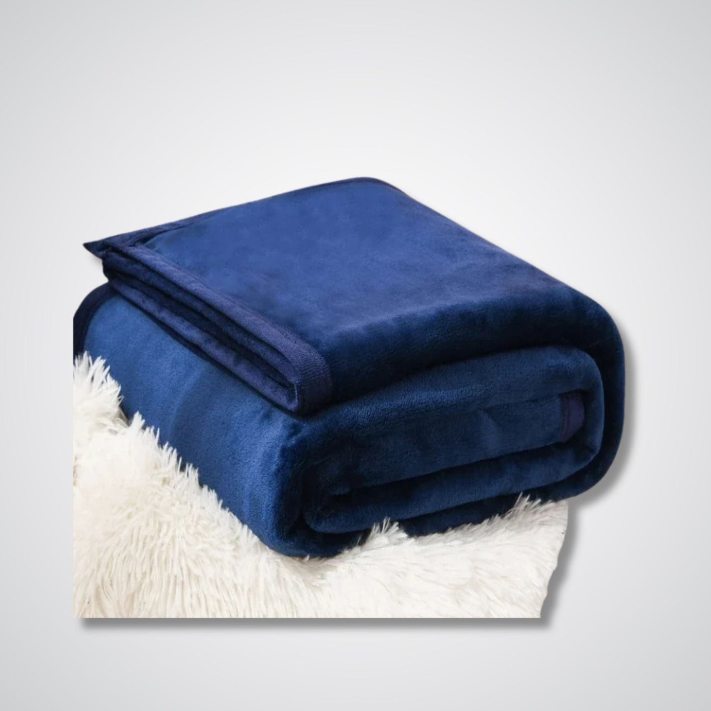 Couverture polaire - Modèle CozyMerge™ Bleu foncé / 120x200 cm