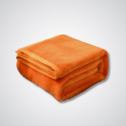 Couverture polaire - Modèle CozyMerge™ Orange / 120x200 cm