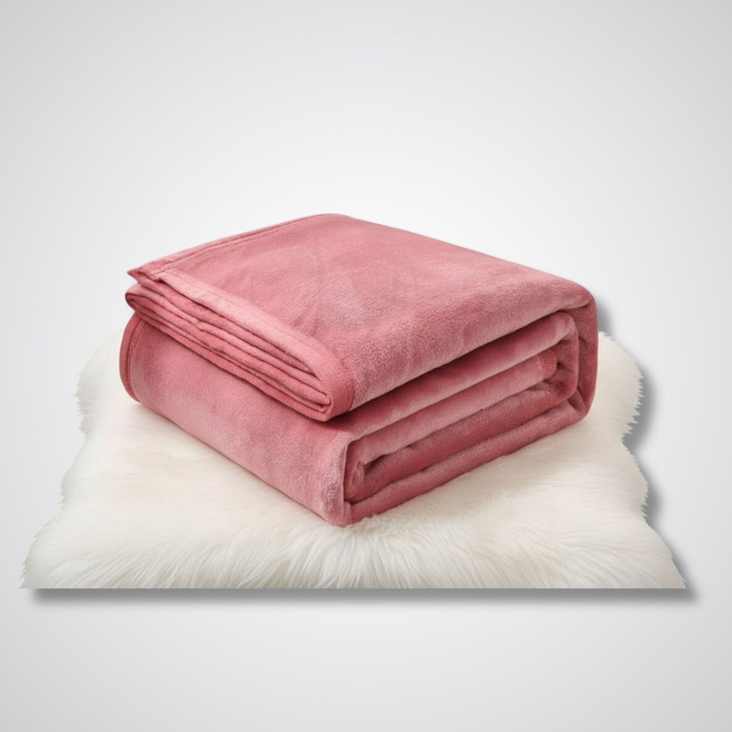 Couverture polaire - Modèle CozyMerge™ Rose clair / 120x200 cm