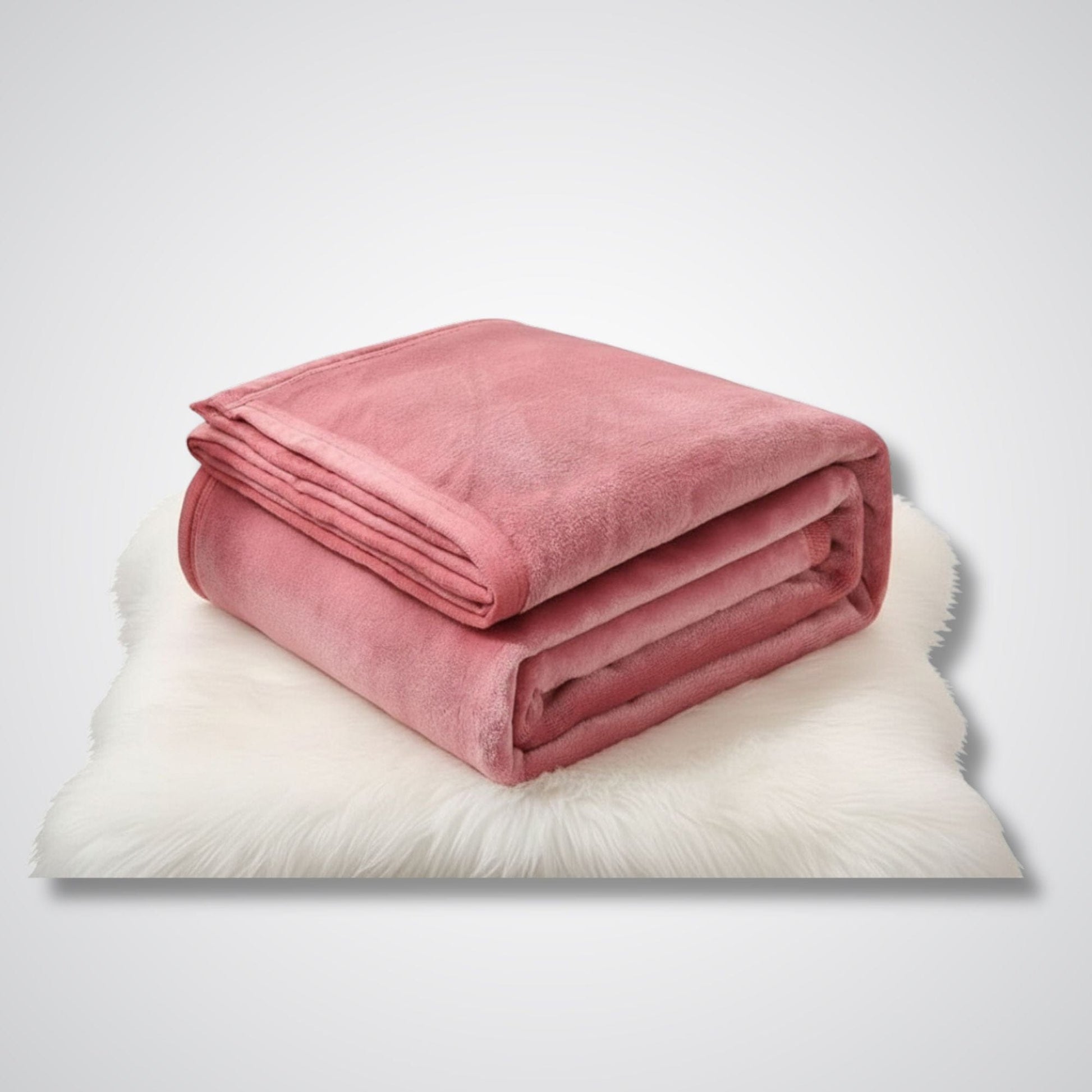 Couverture polaire - Modèle CozyMerge™ Rose clair / 120x200 cm