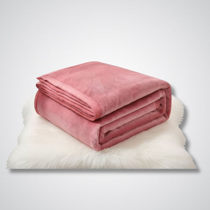 Couverture polaire - Modèle CozyMerge™ Rose clair / 120x200 cm