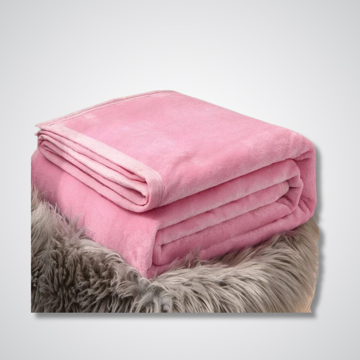 Couverture polaire - Modèle CozyMerge™ Rose clair 2 / 120x200 cm