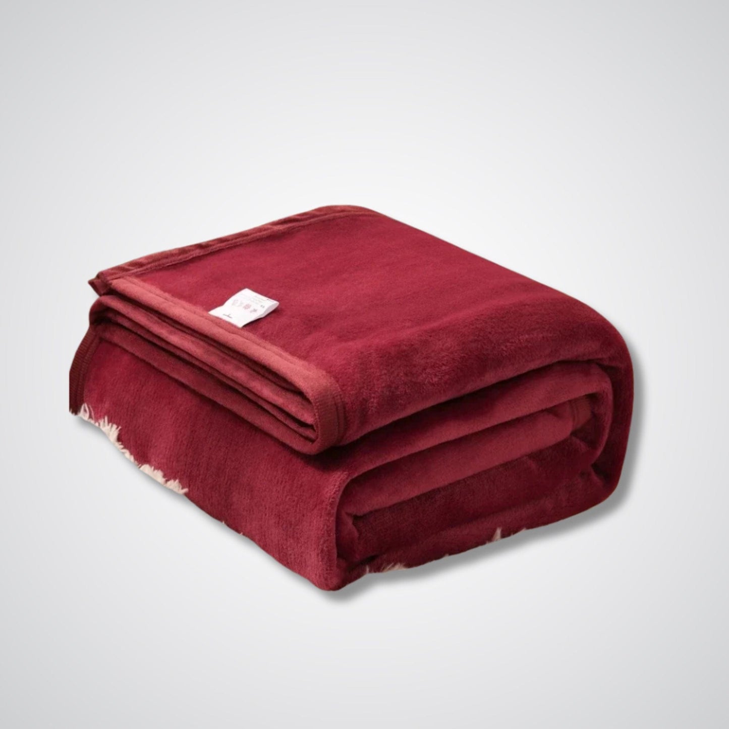 Couverture polaire - Modèle CozyMerge™ Rouge bordeau / 120x200 cm