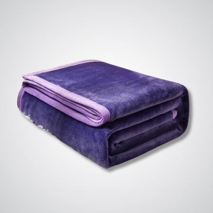 Couverture polaire - Modèle CozyMerge™ Violet foncé / 120x200 cm