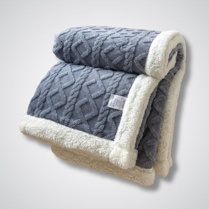 Couverture polaire - Modèle LambFrost™ Bleu / 100x150 cm