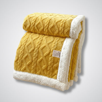 Couverture polaire - Modèle LambFrost™ Jaune / 100x150 cm