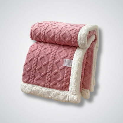 Couverture polaire - Modèle LambFrost™ Rose / 100x150 cm