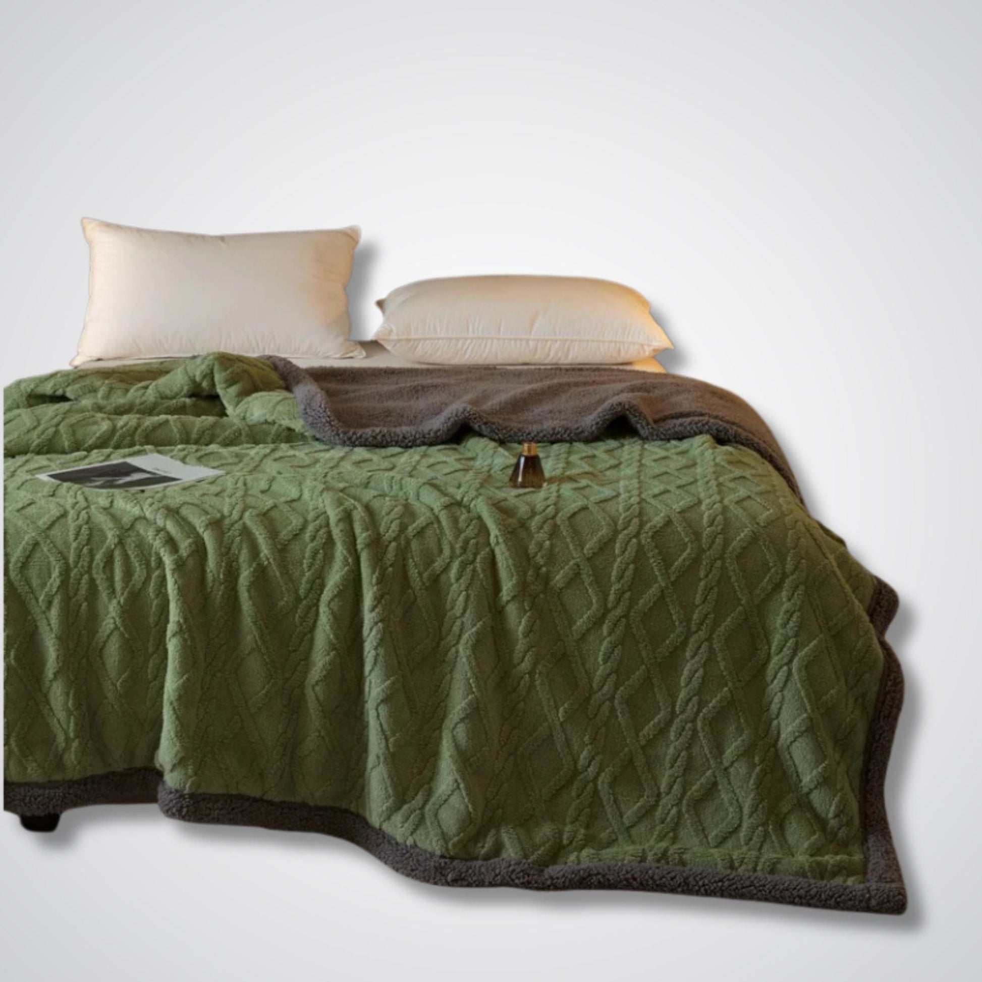 Couverture polaire - Modèle PatchLuxe™ Vert / 150x200 cm