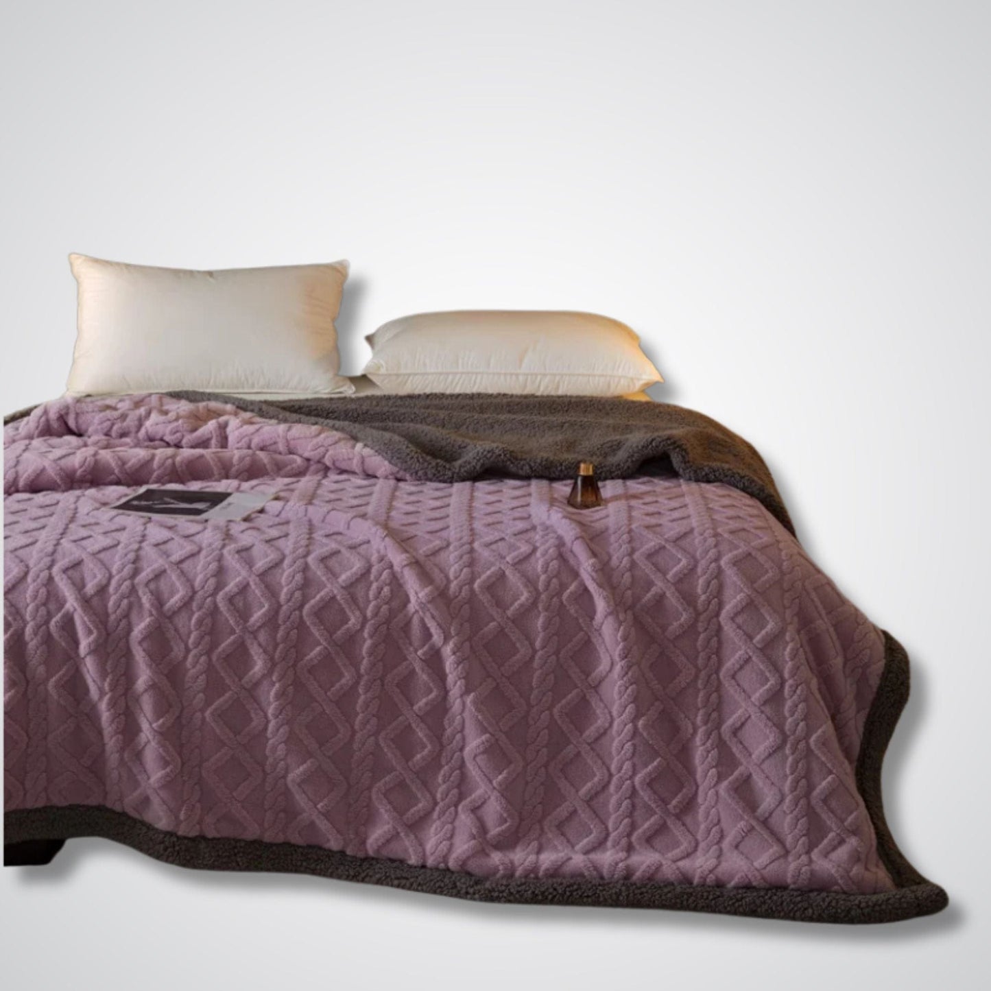 Couverture polaire - Modèle PatchLuxe™ Violet / 150x200 cm