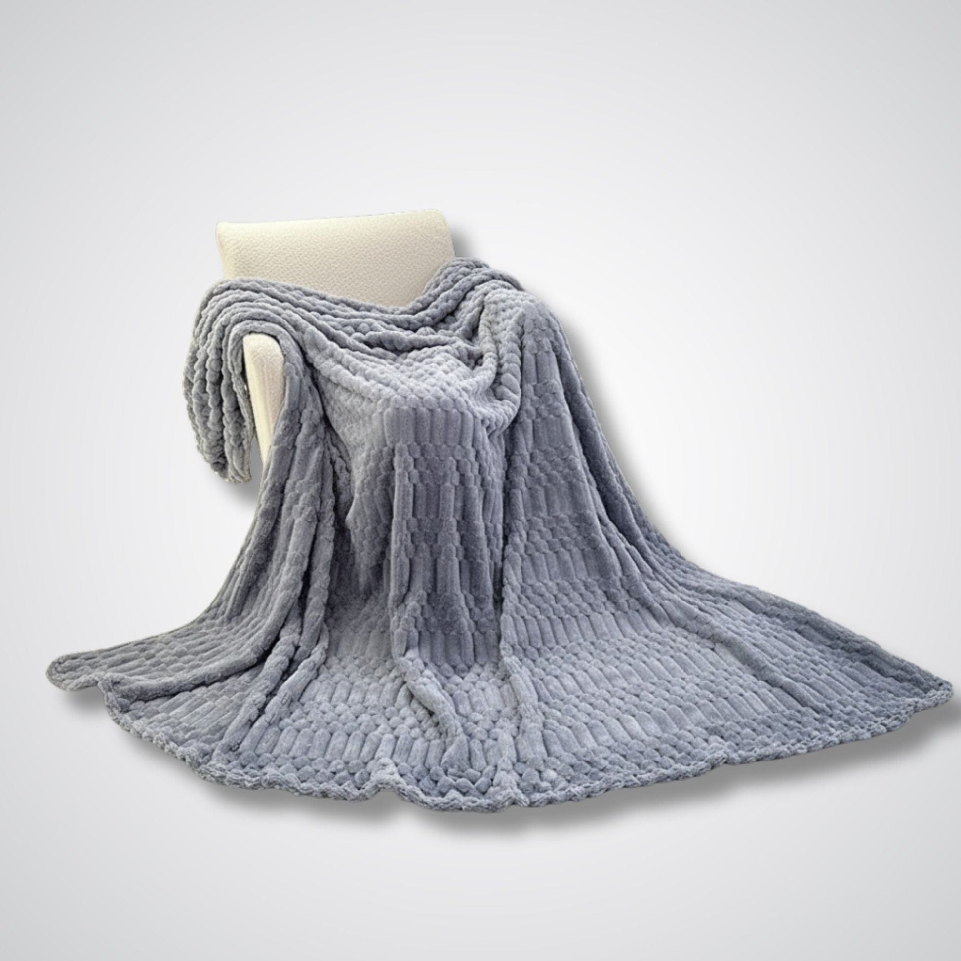 Couverture polaire - Modèle SoftHorizon™ Gris Bleu / 100x150 cm