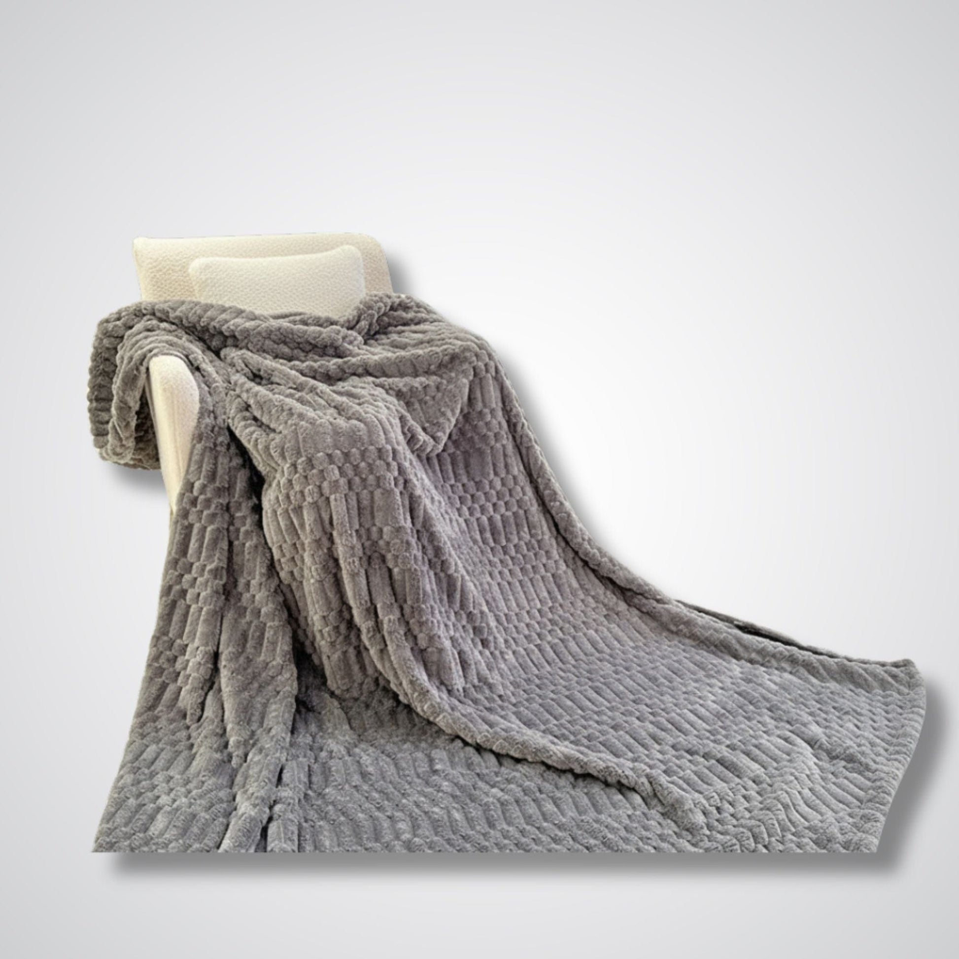 Couverture polaire - Modèle SoftHorizon™ Gris Clair / 100x150 cm
