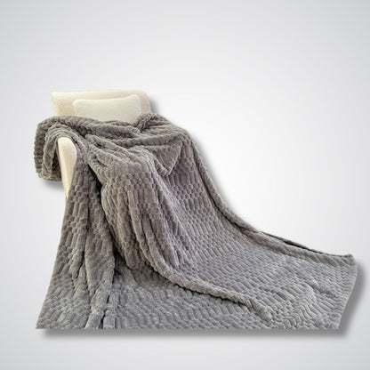 Couverture polaire - Modèle SoftHorizon™ Gris Clair / 100x150 cm