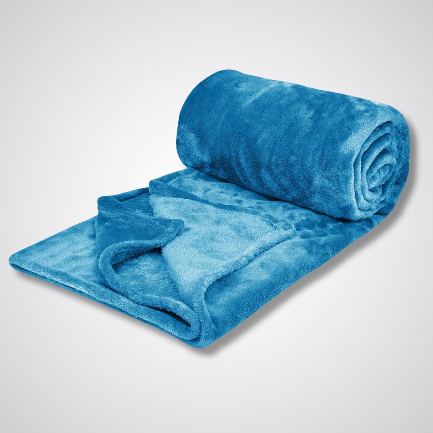 Couverture polaire - Modèle VelvetShield™ Bleu / 200x230 cm