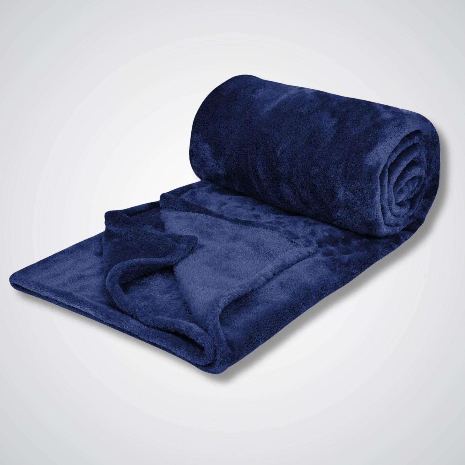 Couverture polaire - Modèle VelvetShield™ Bleu foncé / 200x230 cm