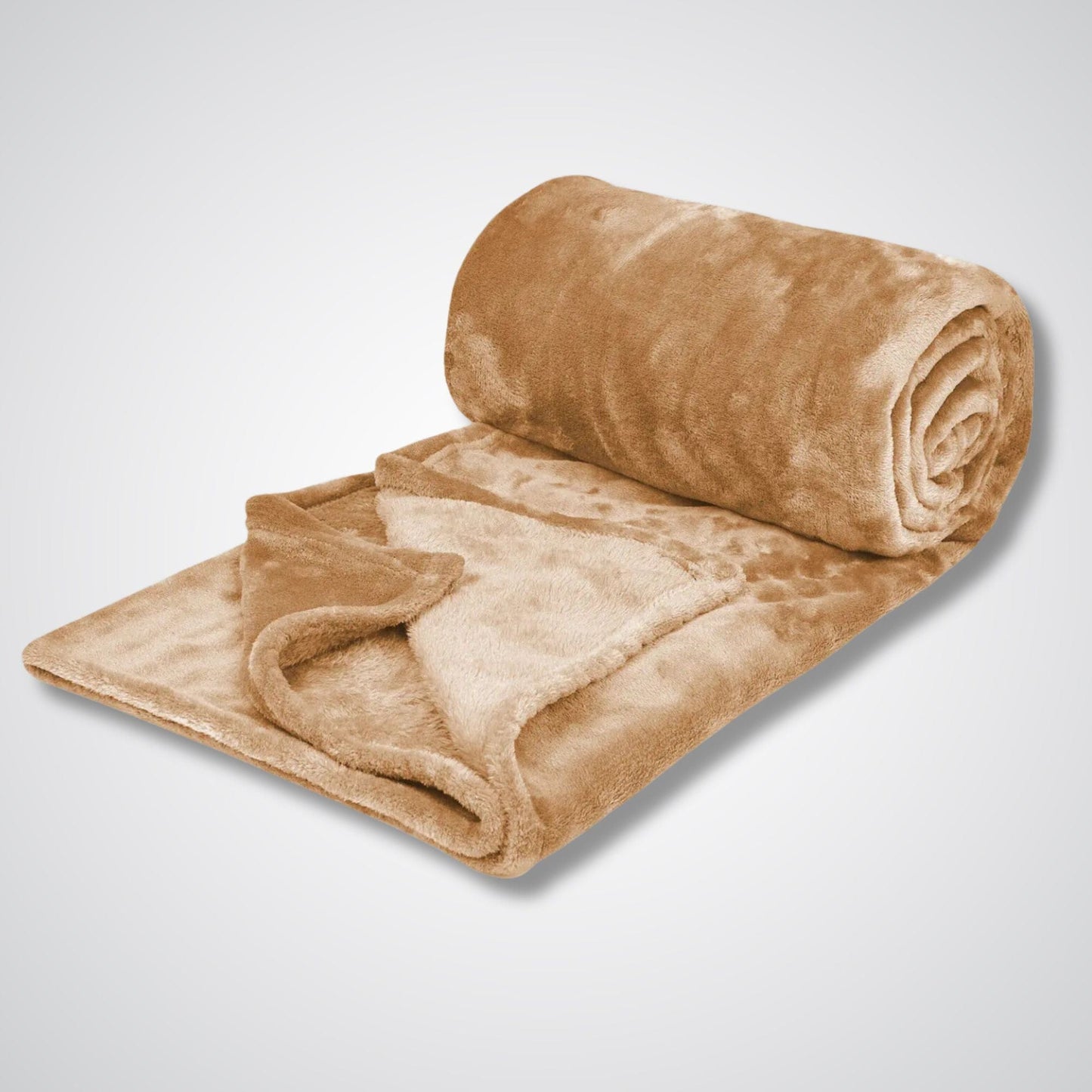 Couverture polaire - Modèle VelvetShield™ Café / 200x230 cm