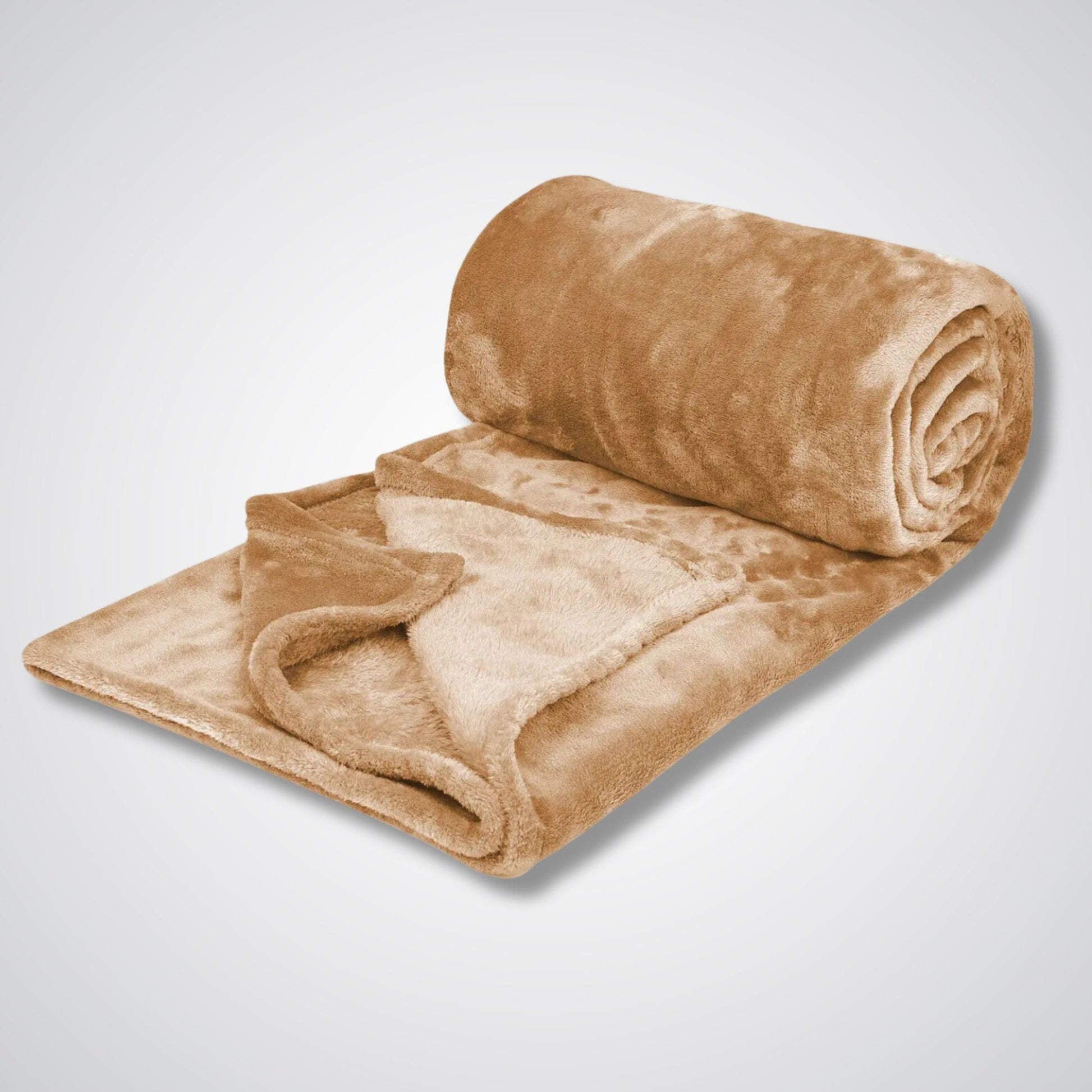 Couverture polaire - Modèle VelvetShield™ Café / 200x230 cm