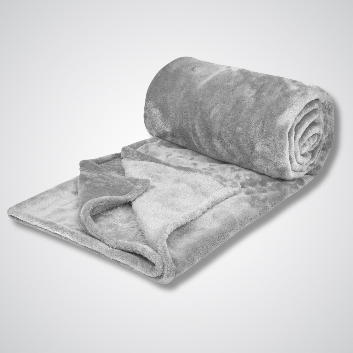 Couverture polaire - Modèle VelvetShield™ Gris clair / 120x200 cm