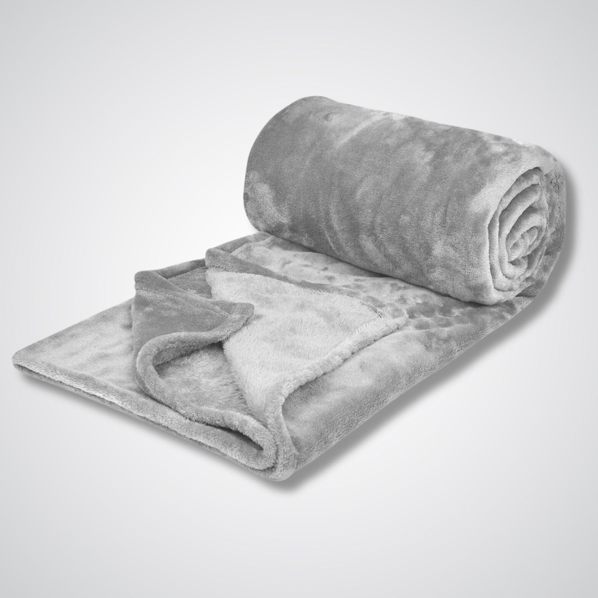Couverture polaire - Modèle VelvetShield™ Gris clair / 120x200 cm
