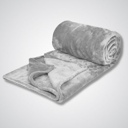 Couverture polaire - Modèle VelvetShield™ Gris clair / 120x200 cm