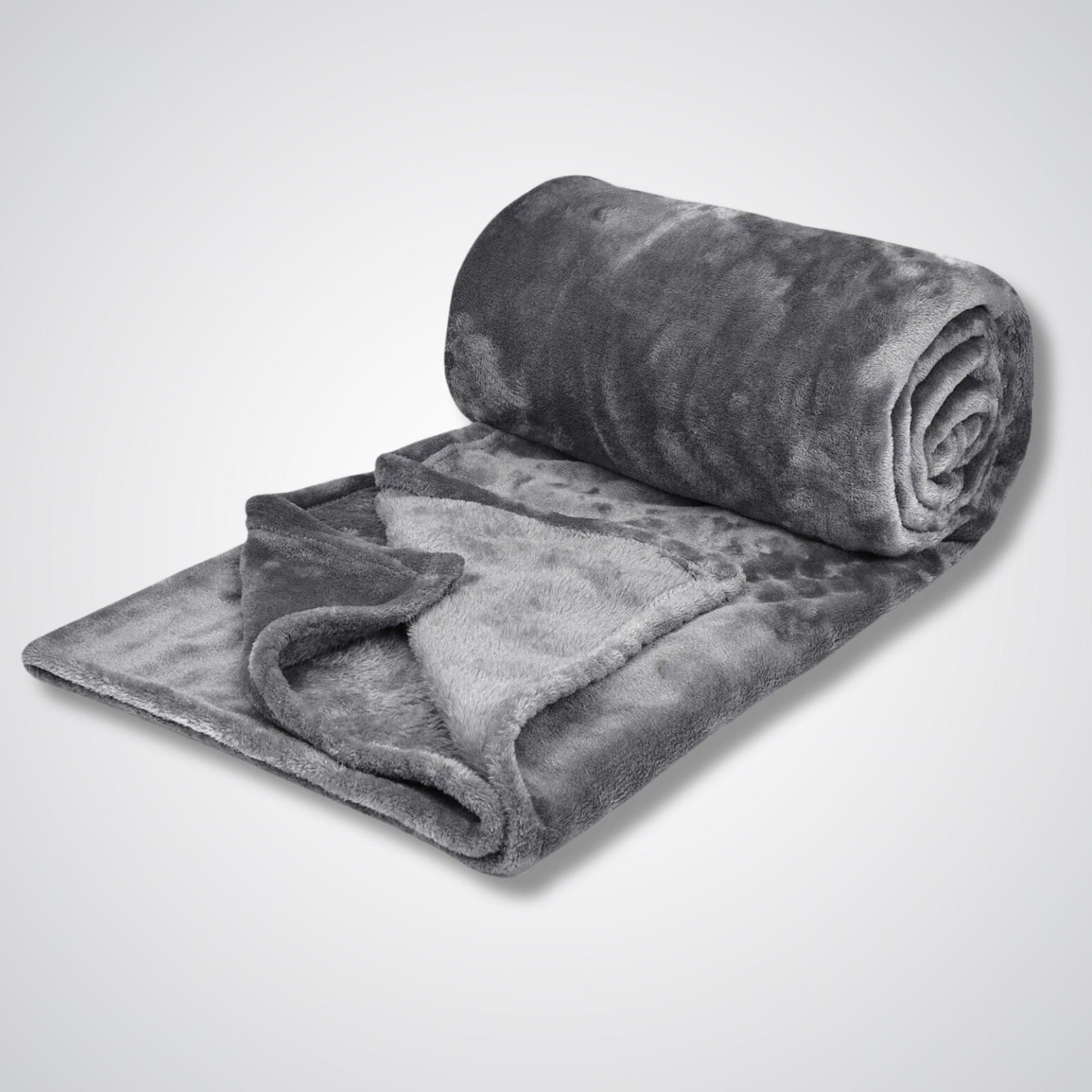 Couverture polaire - Modèle VelvetShield™ Gris foncé / 200x230 cm