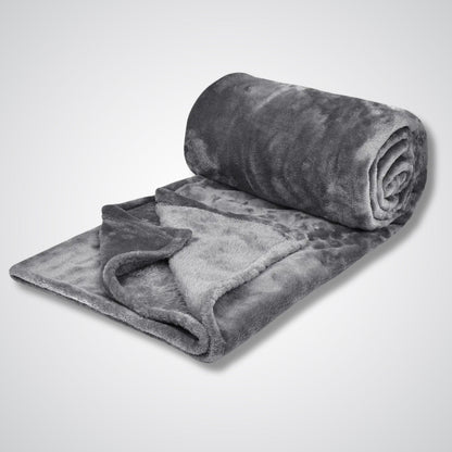 Couverture polaire - Modèle VelvetShield™ Gris foncé / 200x230 cm