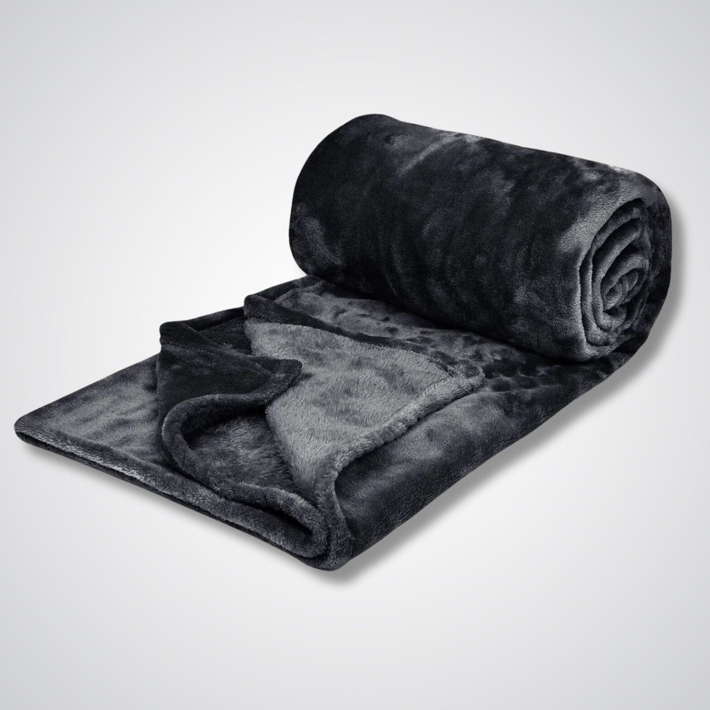 Couverture polaire - Modèle VelvetShield™ Noir / 200x230 cm